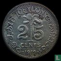 Ceylon 25 cents 1919 - Afbeelding 1