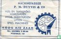 Machinefabriek P.M. Duyvis & Co - Afbeelding 1