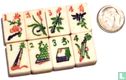 Mah Jongg Been&Bamboe Bijzonder Zwartgeverfd houten Chinees mini-kistje met 5 laden - Bild 3