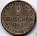 Hannover ½ groschen 1863 - Afbeelding 1