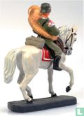German musician on horseback