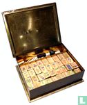Mah Jongg Bamboe Zwart-gouden blikken doos met klepdeksel - Afbeelding 2