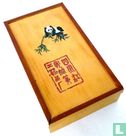 Mah Jongg Modern Chinese houten schuifdoos met Panda - Image 1