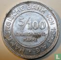 Hamburg 5/100 verrechnungsmarke 1923 - Afbeelding 1