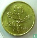 Italië 20 lire 1988 - Afbeelding 1