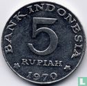 Indonesia 5 rupiah 1970 - Image 1