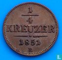 Austria ¼ kreuzer 1851 (B) - Image 1
