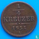 Autriche ¼ kreuzer 1851 (A) - Image 1