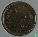 Argentinie 5 pesos 1967 - Afbeelding 1