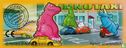 Roze dinosaurus (Auto blauw) - Afbeelding 2