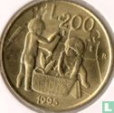 San Marino 200 lire 1995 "Civil Commitments for the third millennium" - Afbeelding 1