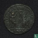  	 Roman Emperor kleinfollis of Thessalonica AE4 Emperor Constans 347-348 - Image 1