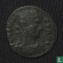  	 Roman Emperor kleinfollis of Thessalonica AE4 Emperor Constans 347-348 - Image 2