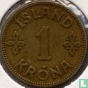 Islande 1 króna 1940 (avec marque d'atelier) - Image 2