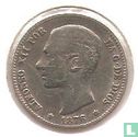 Spanje 1 peseta 1876 - Afbeelding 1