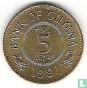 Guyana 5 cents 1991 - Image 1
