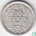 Netherlands 10 cents 1943 (type 1 - acorn and P) - Image 1
