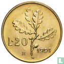 Italy 20 lire 1991 - Image 1