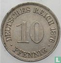 Empire allemand 10 pfennig 1876 (H) - Image 1