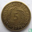 Empire allemand 5 reichspfennig 1925 (J) - Image 2