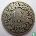 Switzerland 1 franc 1887 - Image 1
