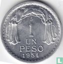 Chili 1 peso 1954 (aluminium) - Image 1