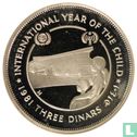 Jordan 3 dinars 1981 (AH1401 - PIEDFORT) "International Year of the Child" - Image 1