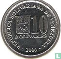 Venezuela 10 bolívares 2000 (nickel clad steel) - Image 1