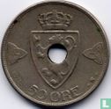 Norway 50 øre 1921 (with hole) - Image 1