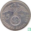 German Empire 5 reichsmark 1936 (with swastika - F) - Image 1