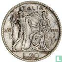 Italië 20 lire 1928 - Afbeelding 1