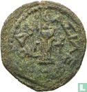 Judea, AE 8 Prutot, 40-4 v.Chr., Herodes I de Grote, Samaria (Sebaste?) - Afbeelding 2