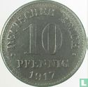 Duitse Rijk 10 pfennig 1917 (F) - Afbeelding 1