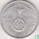 Duitse Rijk 5 reichsmark 1938 (E) - Afbeelding 1