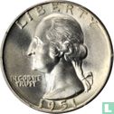 États-Unis ¼ dollar 1951 (D) - Image 1