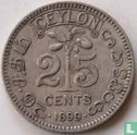Ceylon 25 cents 1899 - Afbeelding 1