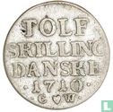 Danemark 12 Skilling  1710 - Image 1