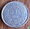 Zwitserland 5 francs 1851 - Afbeelding 1