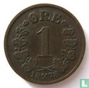 Noorwegen 1 øre 1878 - Afbeelding 1