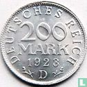 German Empire 200 mark 1923 (D) - Image 1
