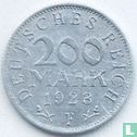 Empire allemand 200 mark 1923 (F) - Image 1