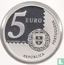 Portugal 5 euro 2003 (PROOF - zilver) "150th anniversary of the first Portuguese stamp" - Afbeelding 2