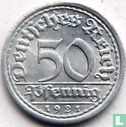 Empire allemand 50 pfennig 1921 (F) - Image 1