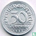 Duitse Rijk 50 pfennig 1922 (J) - Afbeelding 1