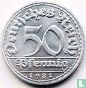 Deutsches Reich 50 Pfennig 1921 (D) - Bild 1