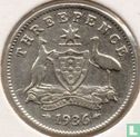 Australie 3 pence 1936 - Image 1