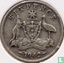 Australië 6 pence 1942 (Melbourne) - Afbeelding 1