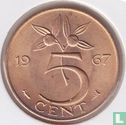 Netherlands 5 cent 1967 (type 2) - Image 1