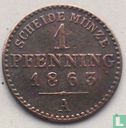 Prussia 1 pfenning 1863 - Image 1