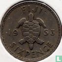Fidji 6 pence 1953 - Image 1